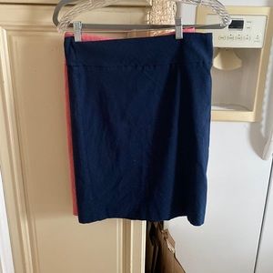 Set of two pencil skirts - navy blue and coral